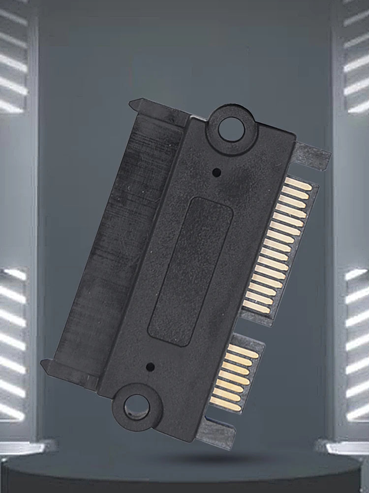 SATA Male Female Straight Head 22Pin 7+15 Converter Power Data Adapter