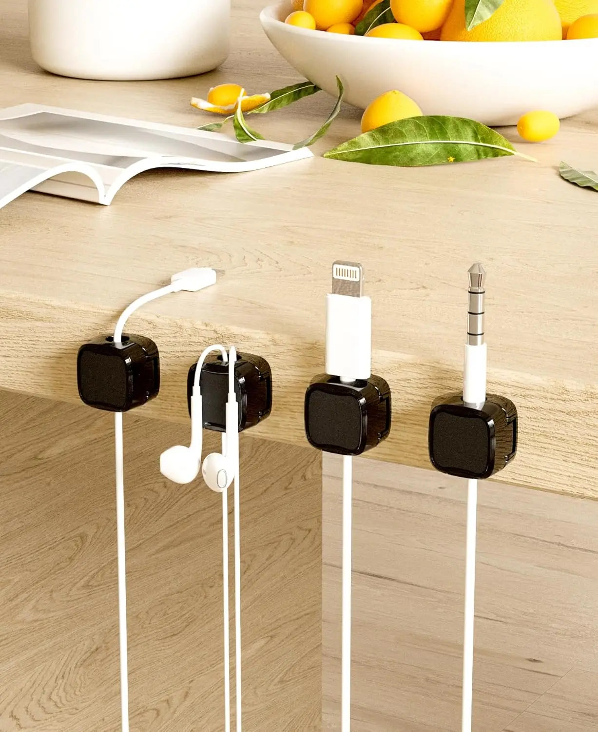 Magnetic Cable Clips Adjustable Cord Holder Management Adhesive Wire