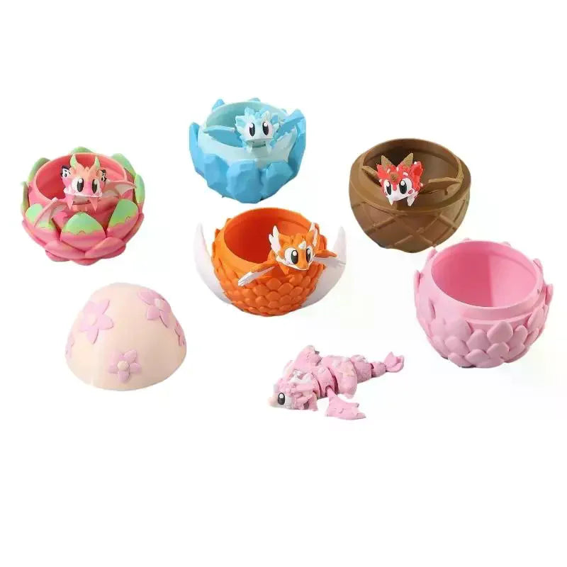 3D Printed Cute Silly Dragon Fruit Food Egg Plastic Ornaments Desktop Zpaxo