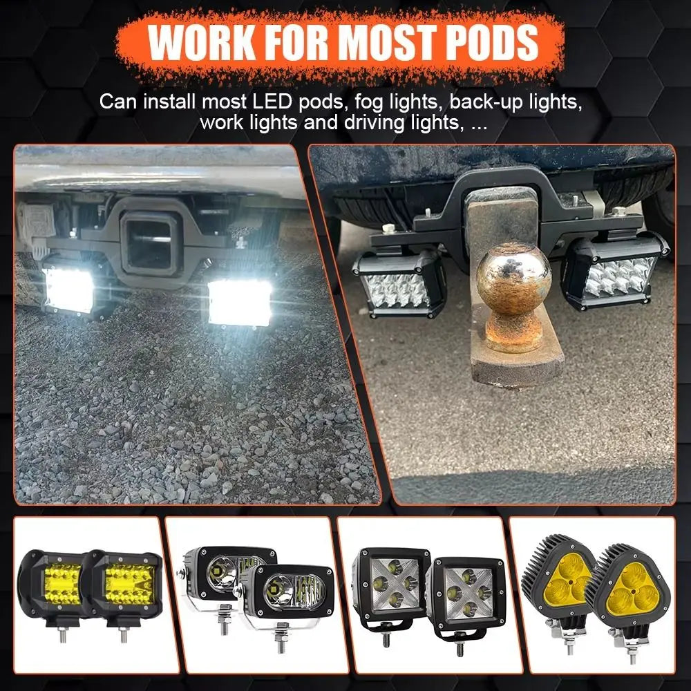 Waterproof Tow Mounting Bracket Universal Mount Reverse Road Work Zpaxo