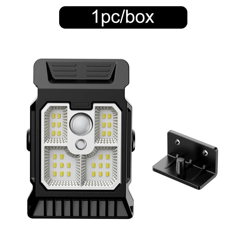 Solar Powered Courtyard Lamp Household Garden Lighting Human Body Zpaxo black 1pc