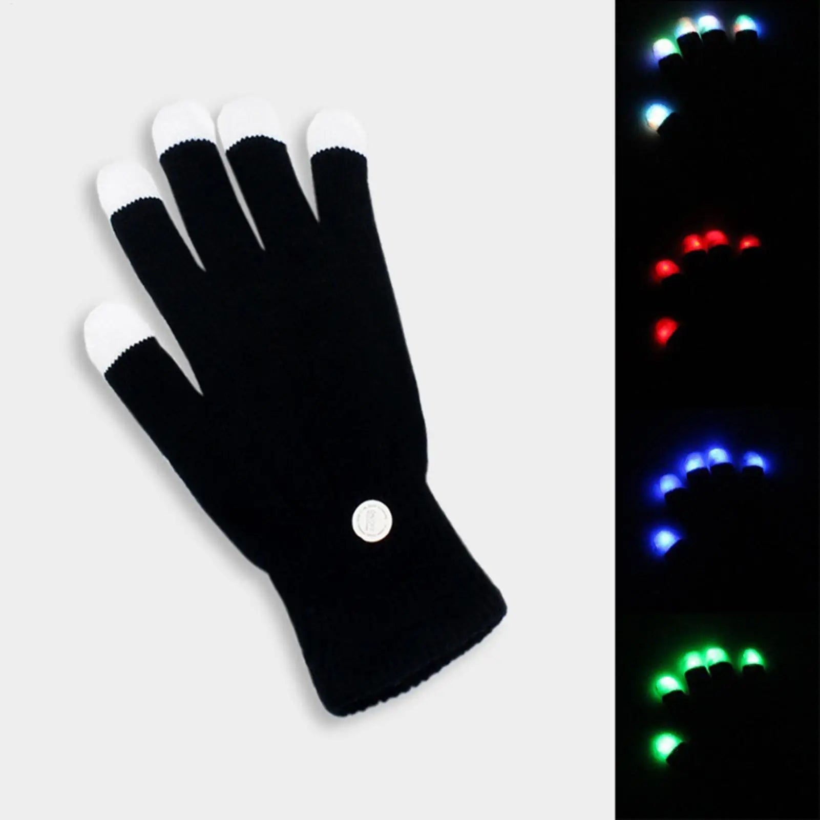 LED Light Up Gloves 7 Changing Adjustable Cool Kids Adult Party