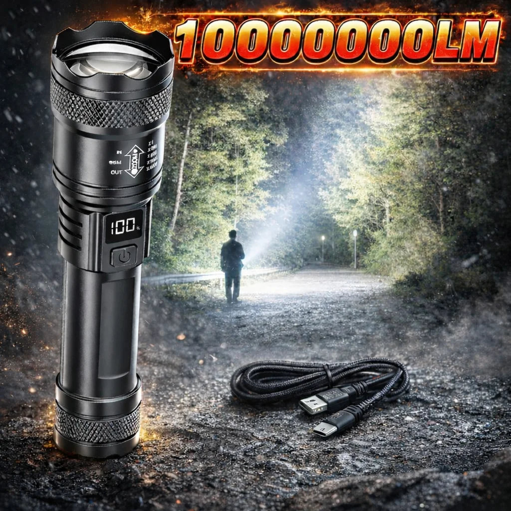 Ultra Bright P50 LED Flashlight Tactical EDC Zoomable Handheld Torch Emergency Spotlight 14500 18650 Battery Zpaxo