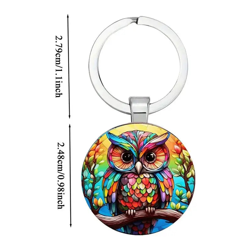 Owl Keychain Cute Animal Keychains For Women Modern Lucky Key Holder Home Decoration For Kids Adults Car Birthday Zpaxo