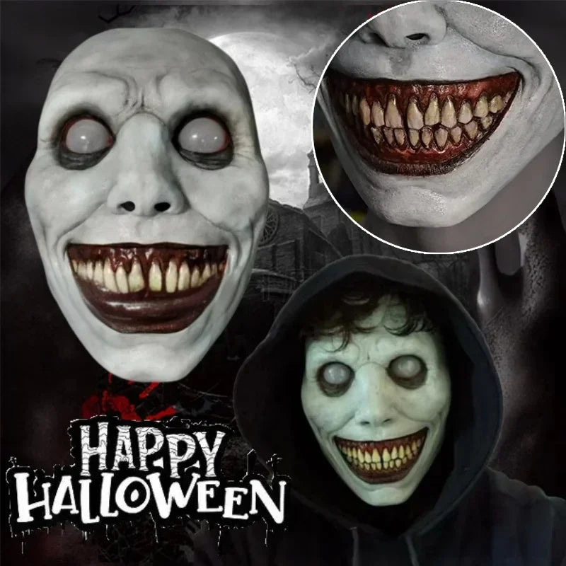 Realistic Smiling Demon Mask Halloween Perfect Exorcist Roleplay