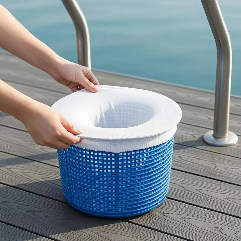 5 Swimming Pool Skimmer Socks Filter Reusable Basket Leaves Debris Zpaxo