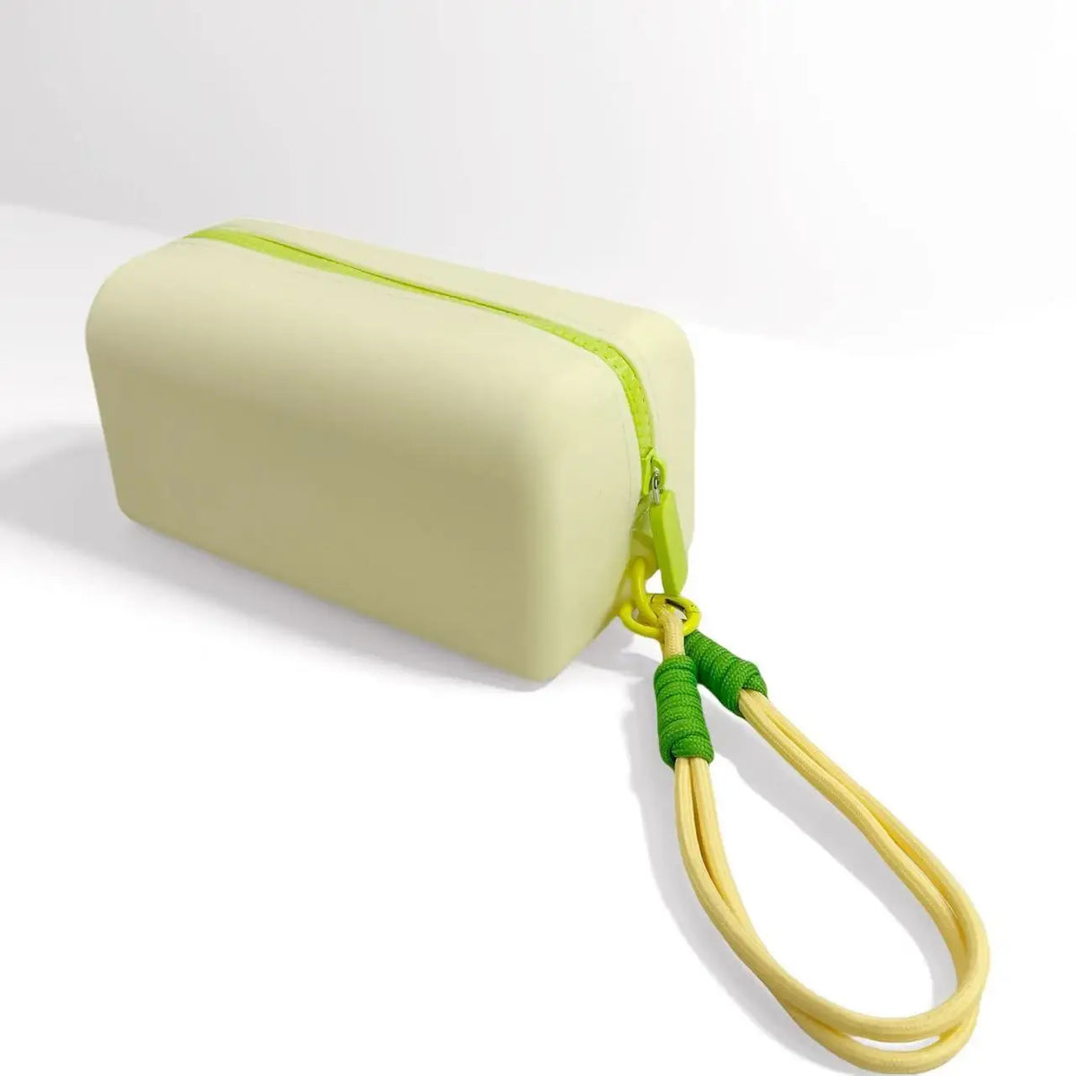 Large Silicone Makeup Bag Multifunctional Toiletry Pouch Hand Strap Zpaxo Light yellow