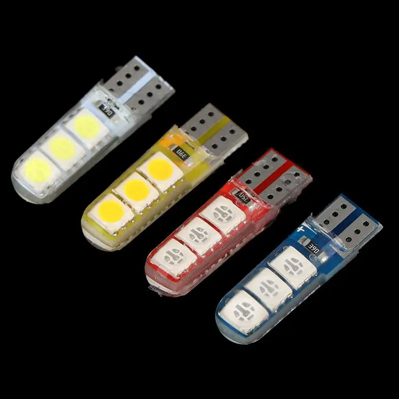 W5W T10 5050 6SMD LED Bulbs – Silicone Car Lights 10/20/30pk