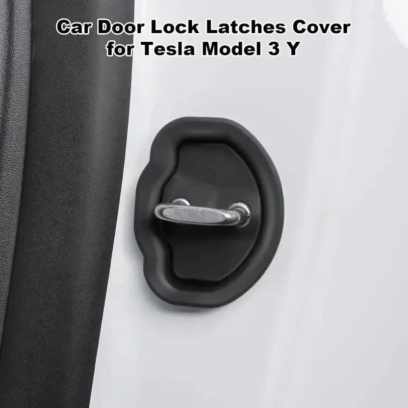 Silicone Door Latch Cover for Tesla Model 3 & Y – 4pcs Set