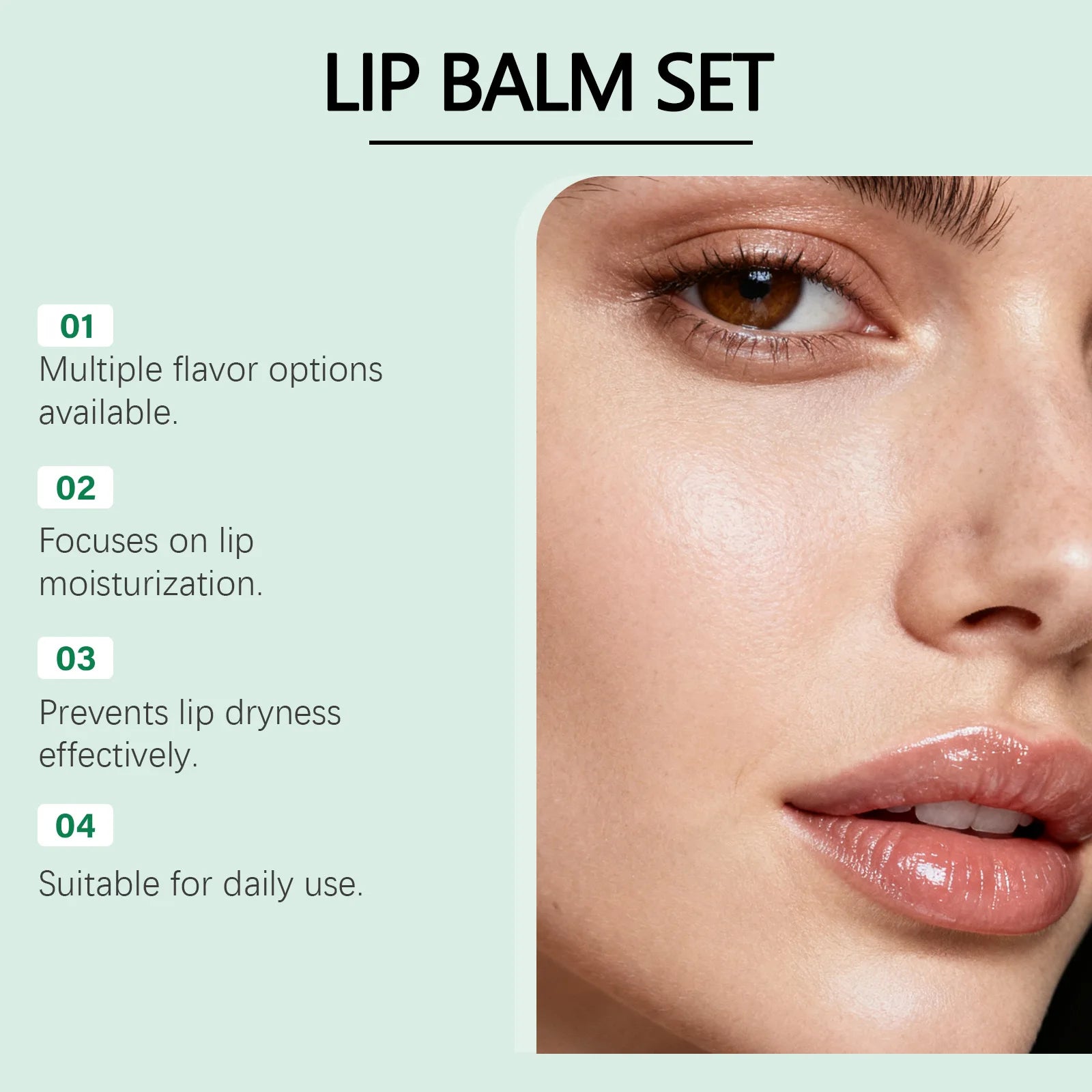 EELHOE Christmas Hydrated Lip Care Set Prevent Dry Chapped Lips Gentle Daily Care Smooth Glossy Plump Lips Lip Balm Set Zpaxo