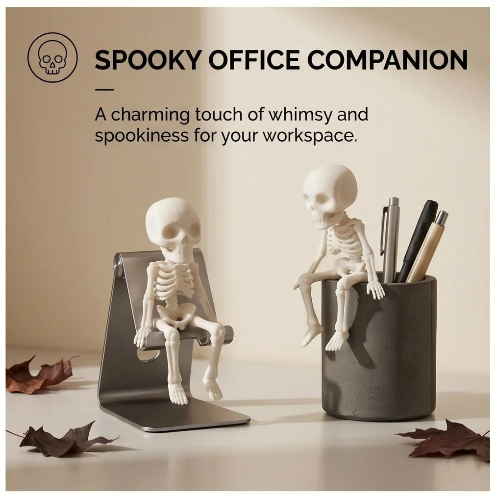 Articulated Skeleton Figurine Posable Halloween Home Decor Fun Desk