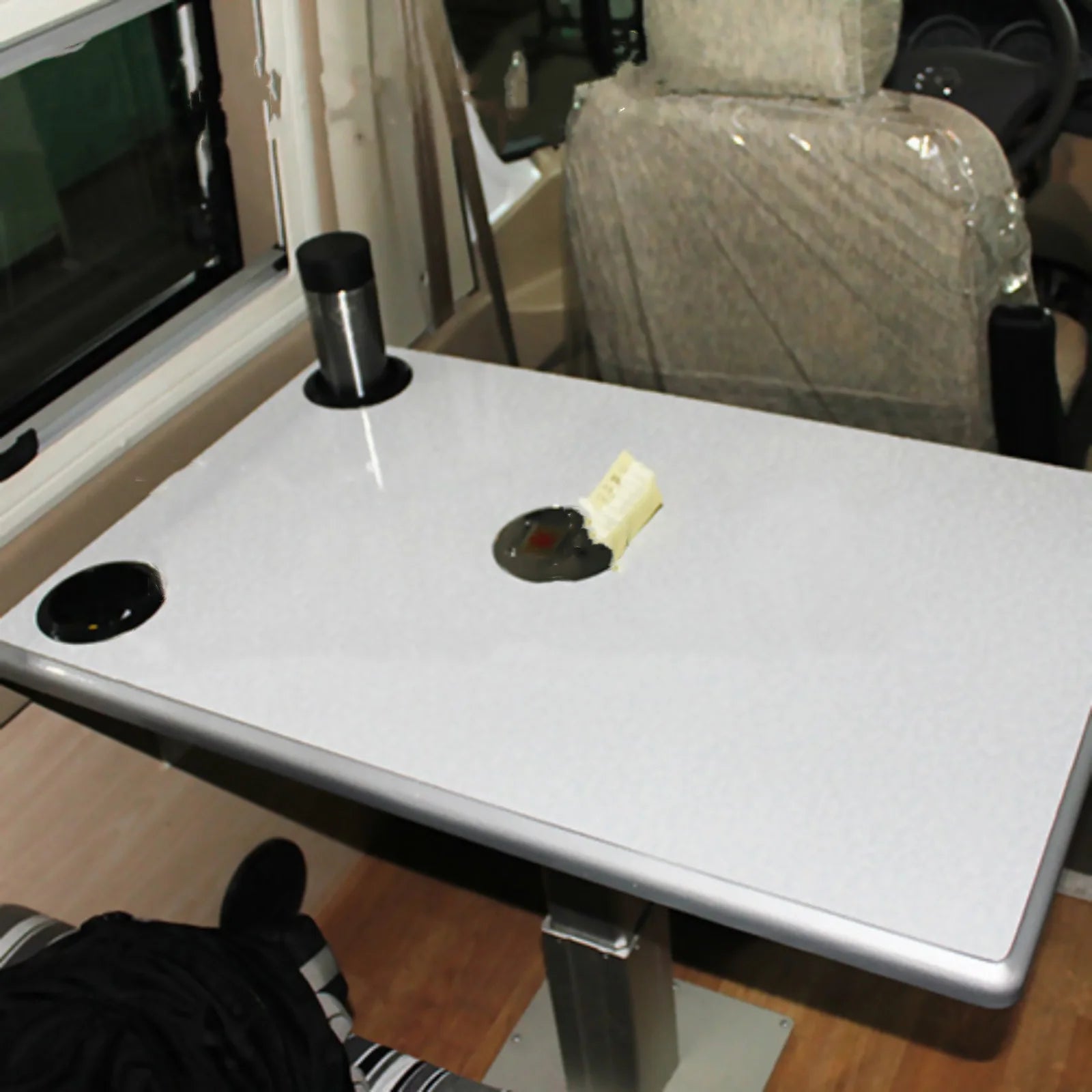 Black Car Cup Water Drink Holder Recessed RV Marine Boat Trailer