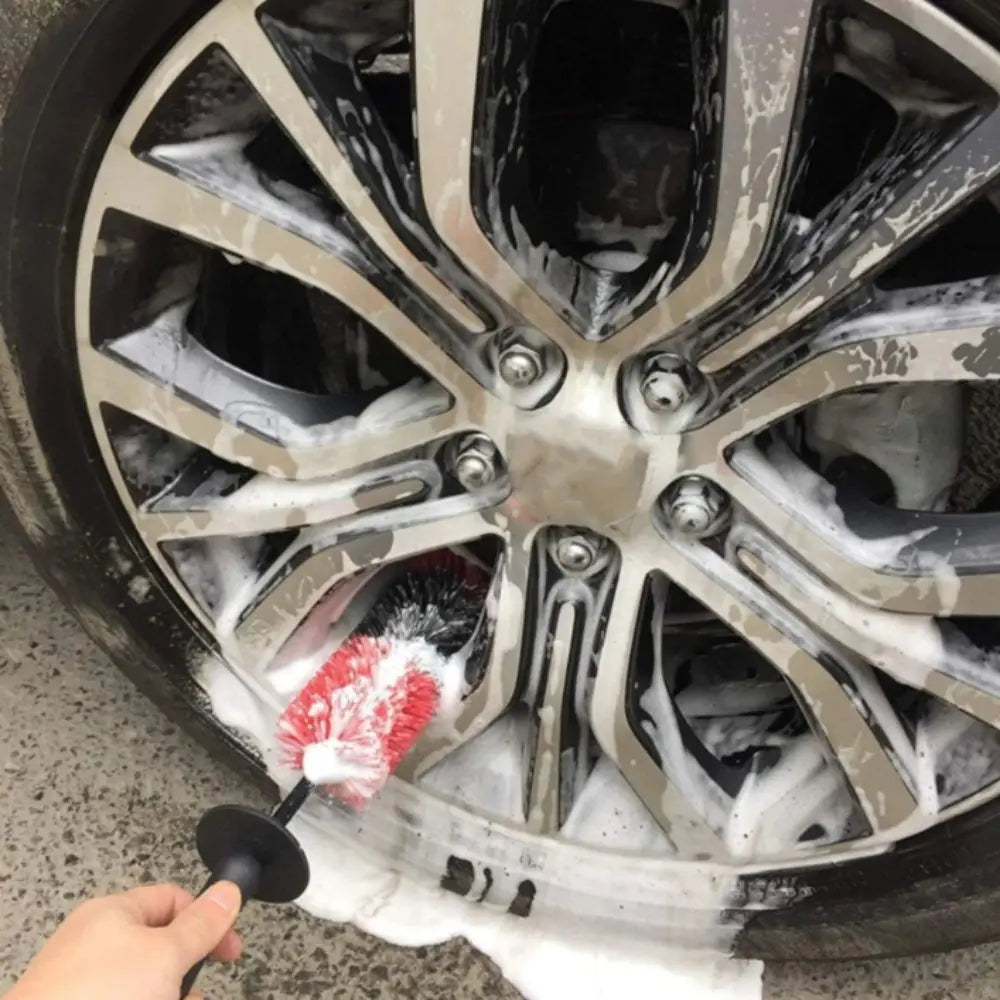 Long Handle Auto Wheel Cleaning Brush Soft Bristles Detailing Design Zpaxo