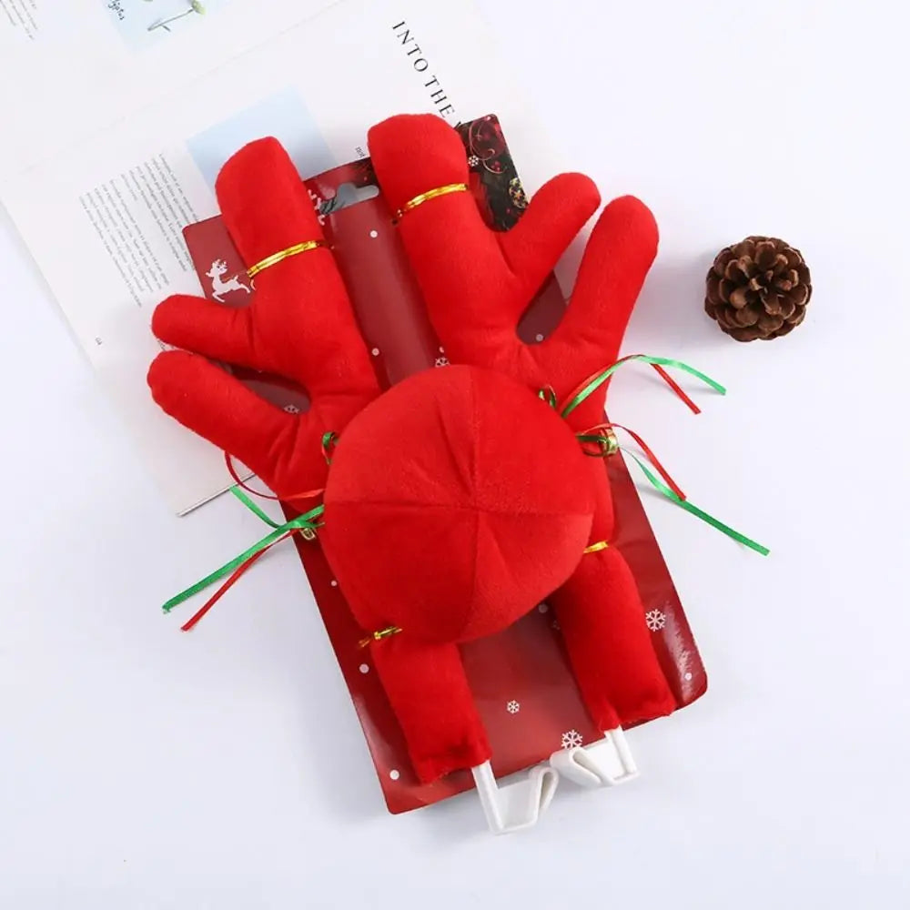 Plush Cartoon Reindeer Antlers Candy Cane Christmas Tree Christmas Car Decoration Red Nose Festive Vehicle Costumes Zpaxo style 1