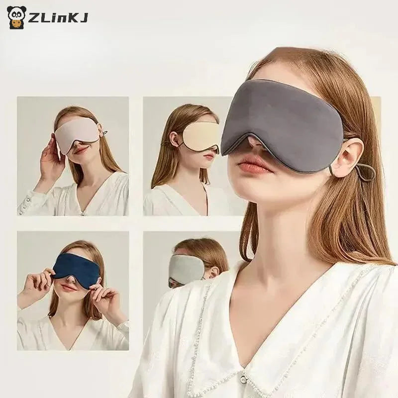 ▶Ice Silk Eye Mask Adjustable Warm Cool Dual Use Breathable Sleep Mask For Travel And Comfortable Light Blocking Zpaxo