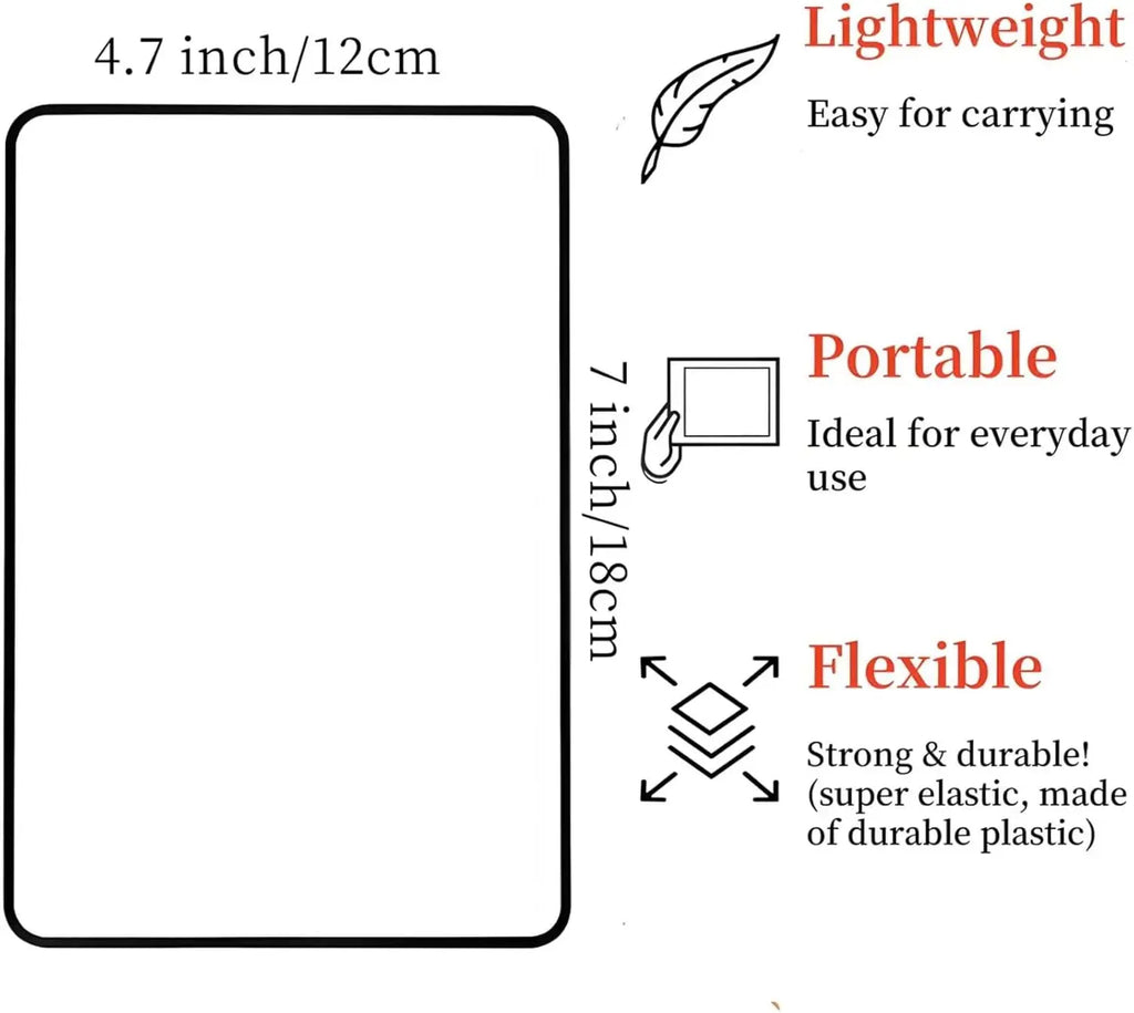 Large PVC Bookmark Magnifier Lens – Reading Aid for Small Print