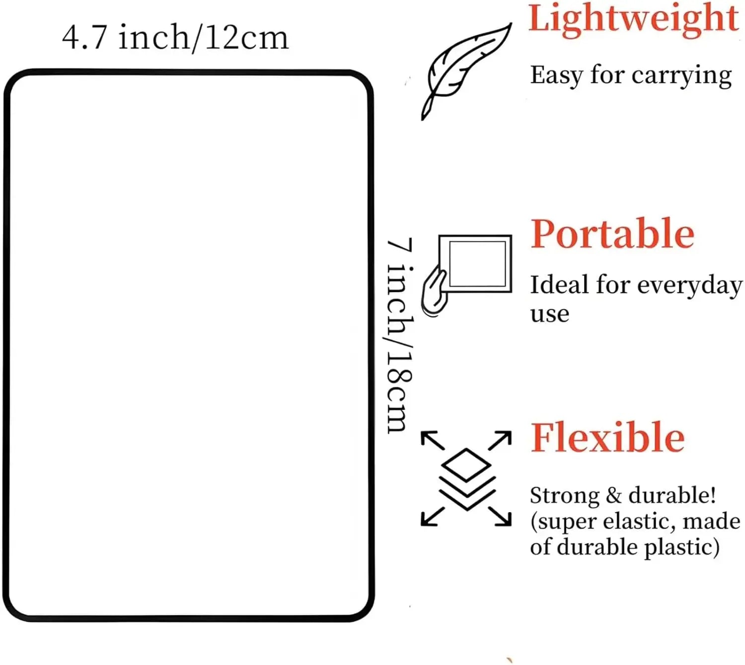 Large PVC Bookmark Magnifier Lens – Reading Aid for Small Print