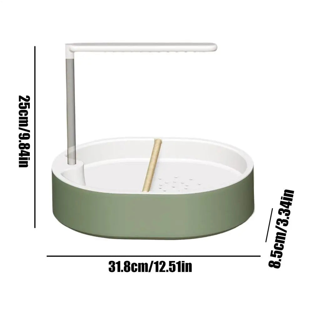 Automatic Bird Cage Bath 26 Hole Circulating Parrot Shower Cockatiel