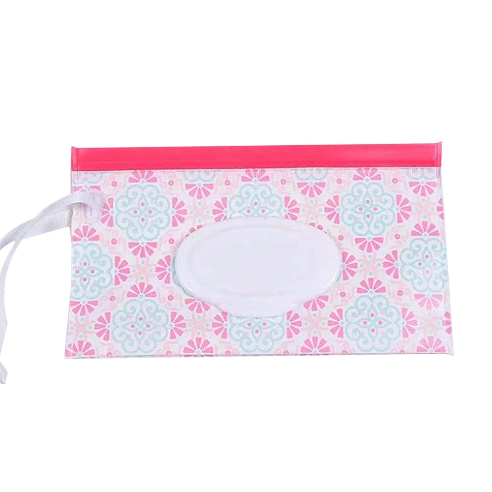 1/2/3/4Pcs Portable Wet Wipes Box Baby Wipe Dispenser Travel Refillable Wet Wipe Container Zpaxo 1Pc Pink