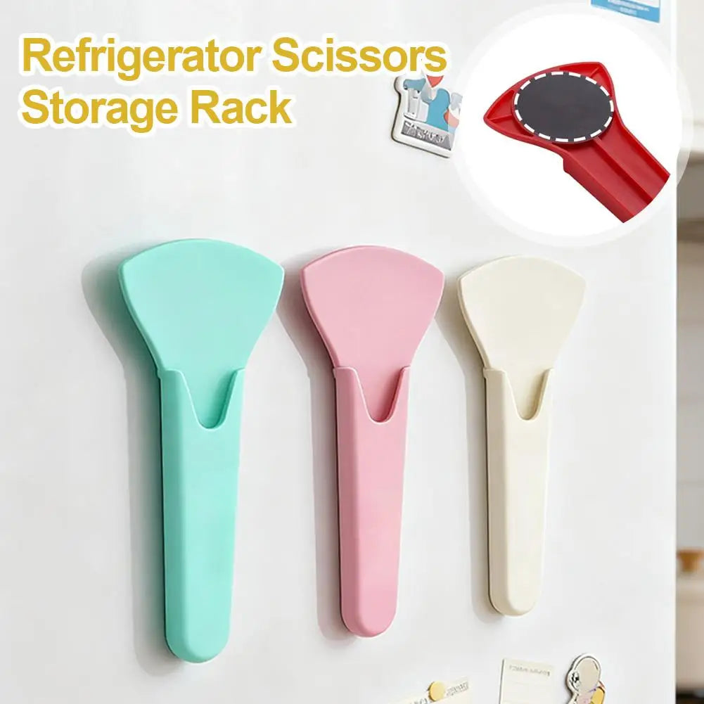 Kitchen Scissors with Storage Rack Muilt Function Scissors with Refrigerator Magnetic Box Tool Adsorption Suction Holder Storage Zpaxo