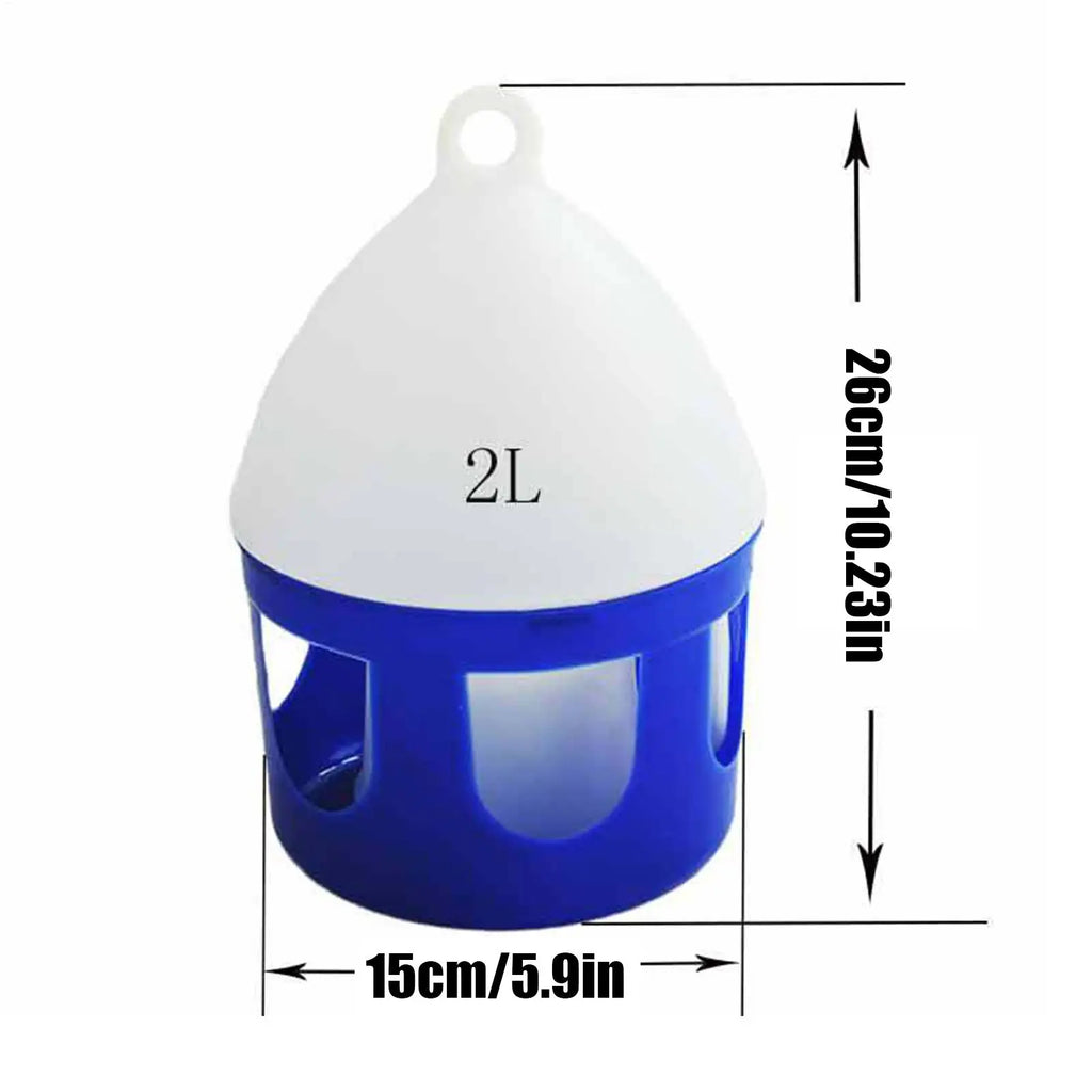 Pigeon Feeder 2L Large Bird Drinker Removable Spill-Proof Pigeon Waterer for Outdoor Bird Cage Hydration Duck Keeping Brooder Zpaxo