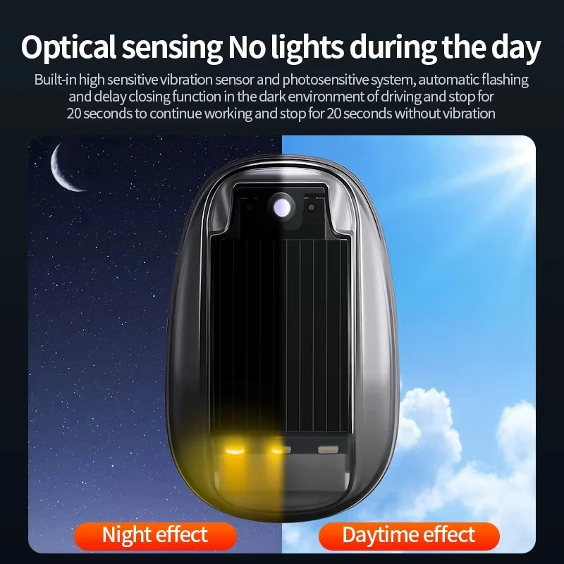 Solar Wireless LED Truck Cab Lights – No Drill Roof Signal Light Truck Roof LED Light Zpaxo