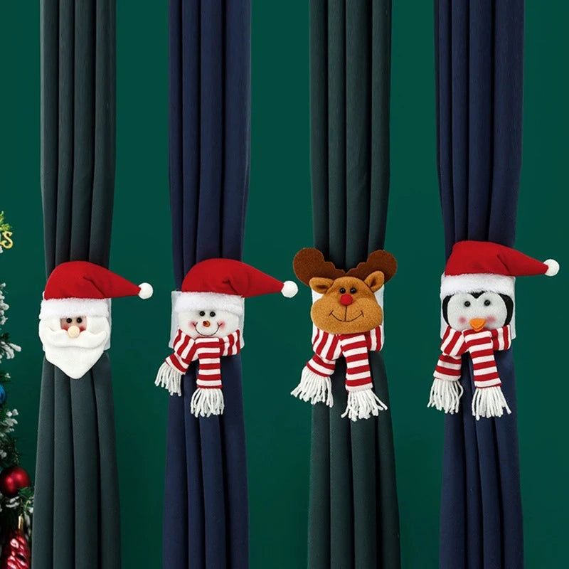 Christmas Curtain Clasps – Santa, Snowman, Penguin & Elk Curtain Clasp Zpaxo