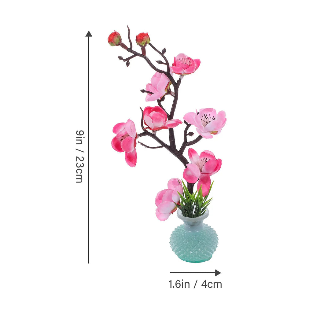 Vivid Simulated Plum Blossom Sushi Plate Flower Decor Artificial