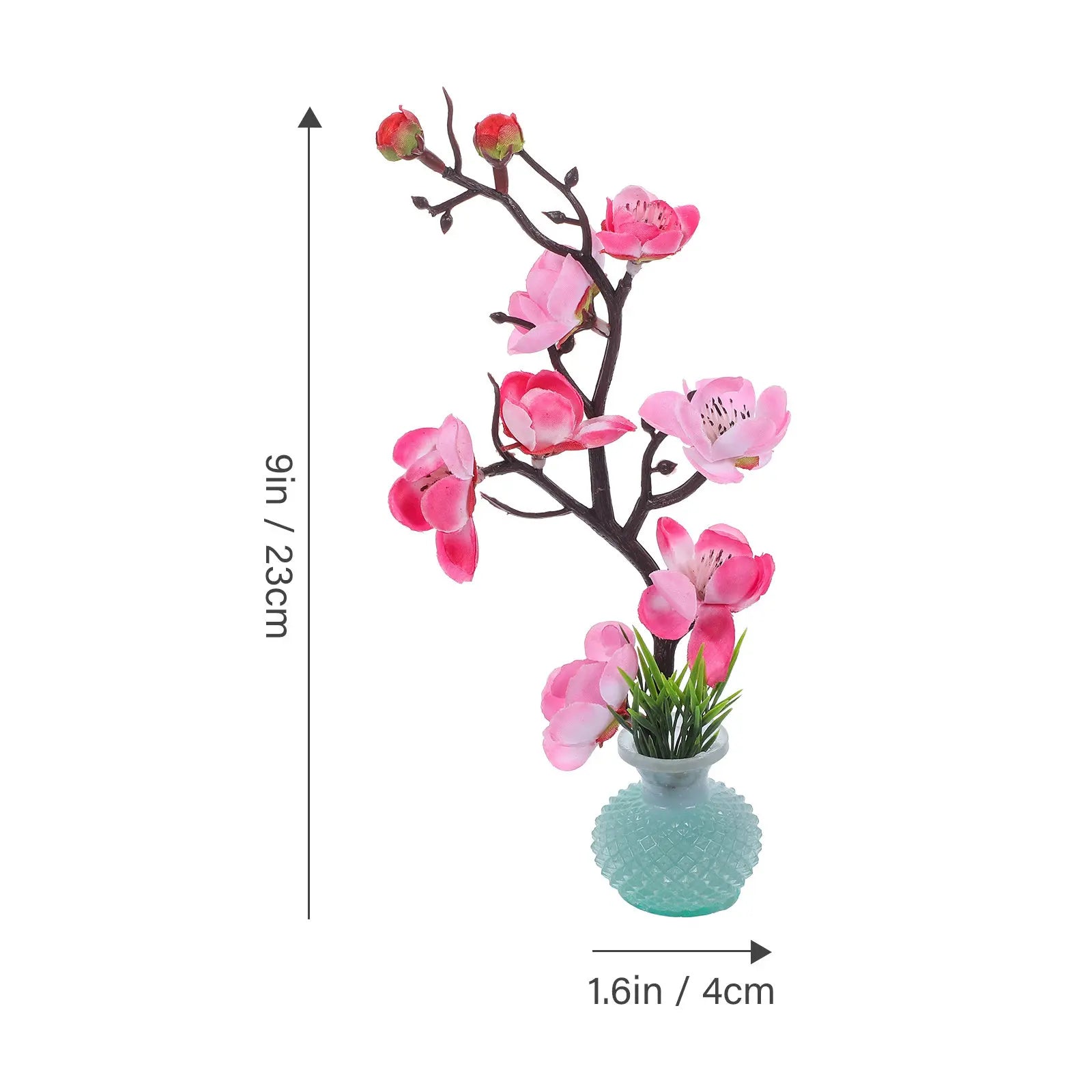 Vivid Simulated Plum Blossom Sushi Plate Flower Decor Artificial