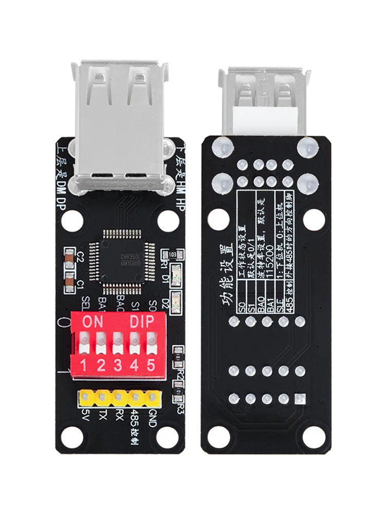 CH9350 HID UART Converter Module USB Keyboard Mouse Barcode Scanner Zpaxo Ch9350 1pcs