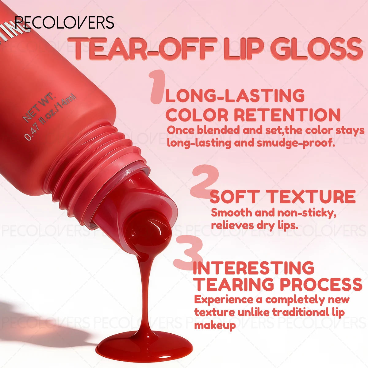Tear Off Lipstick Lip Glaze Mouth Red Film Semi Permanent