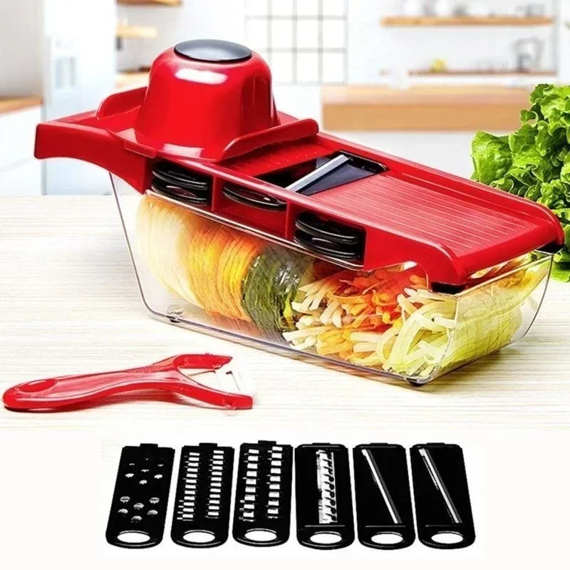 9 In 1 Multifunctional Vegetable Slicer Cutter Shredders Slicer with Basket Fruit Potato Chopper Carrot Grater Kitchen Gadgets Zpaxo