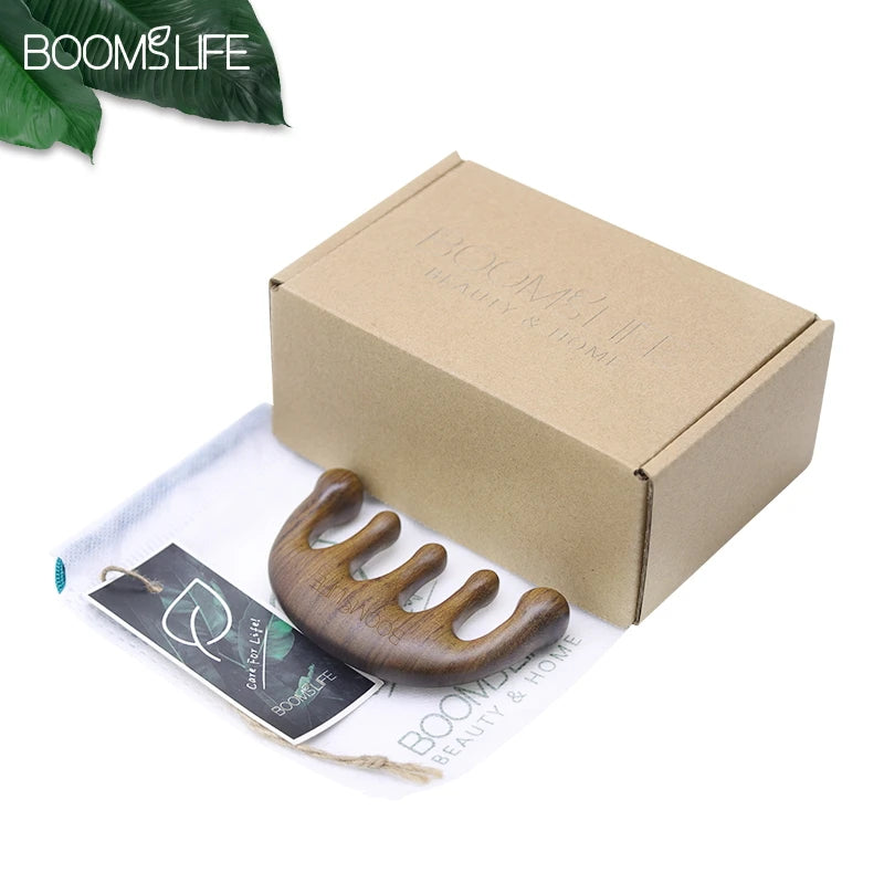 Sandalwood Nose and Face Facial Massager Comb Massage Hair Brush Women Spa Anti Cellulite Neck Skin Care Wooden Comb Beauty Tool Zpaxo