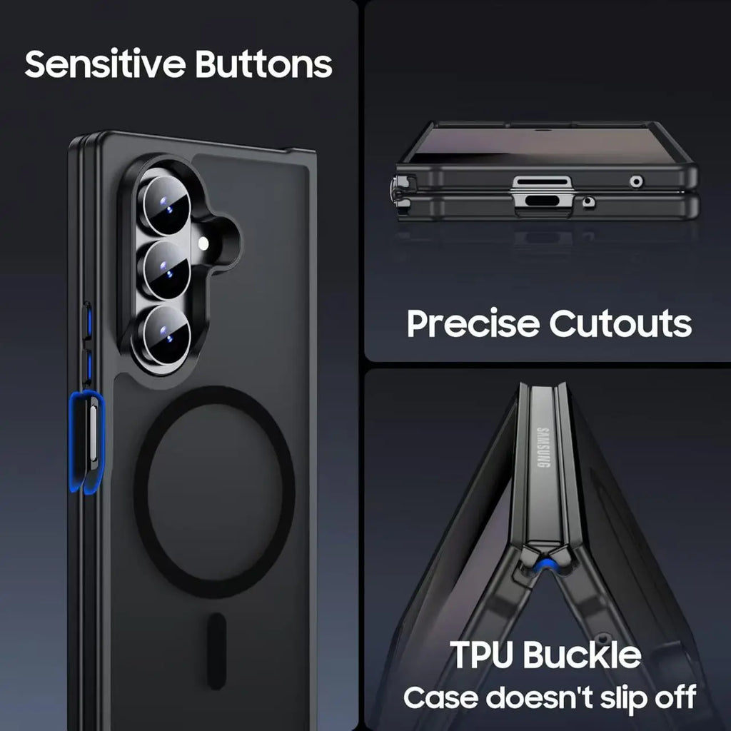 UYUXIO Full Cover Magnetic Matte Phone Case Samsung Galaxy Z Fold 7