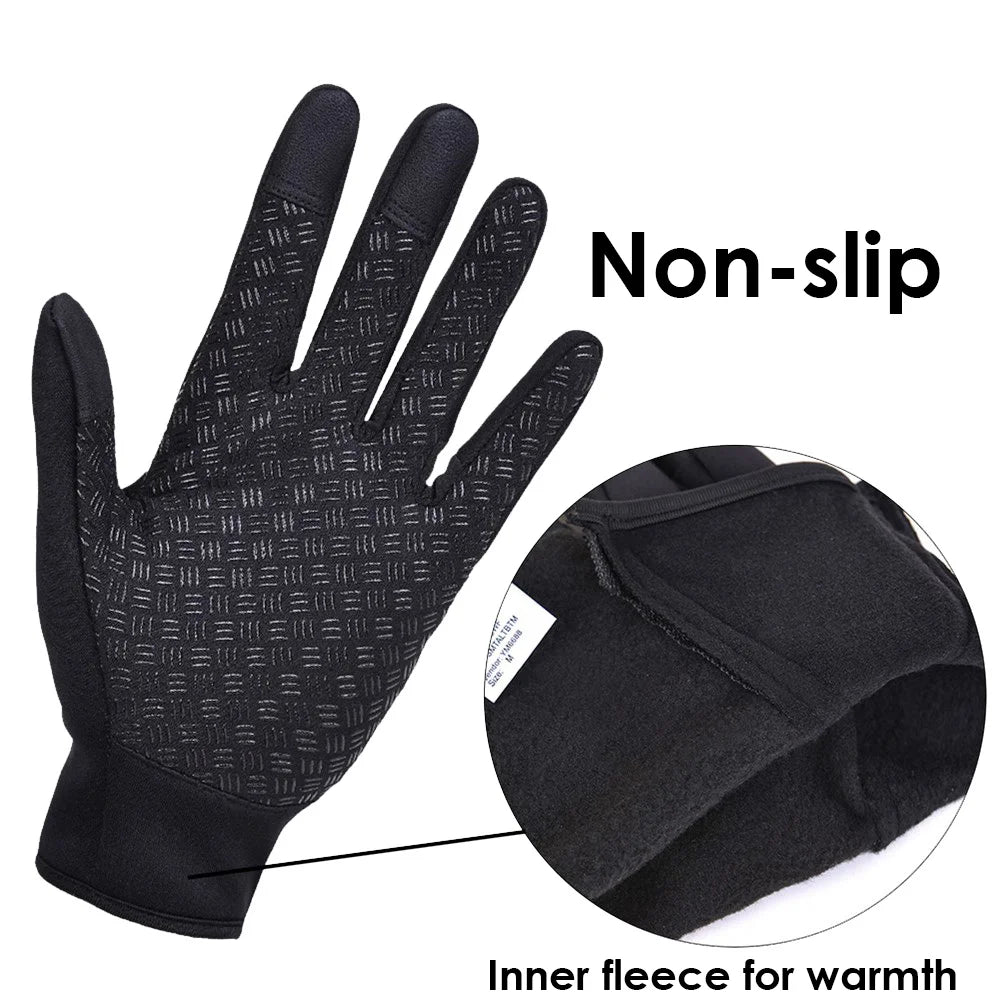 Touchscreen Fleece Warm Gloves Outdoor Cycling Driving Waterproof Cold Gloves Windproof Non Slip Womens Men Winter Ski Gloves Zpaxo