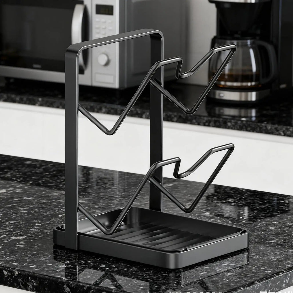 2 Tier Pot Lid Organizer Cutting Board Rack Pan Holder Kitchen