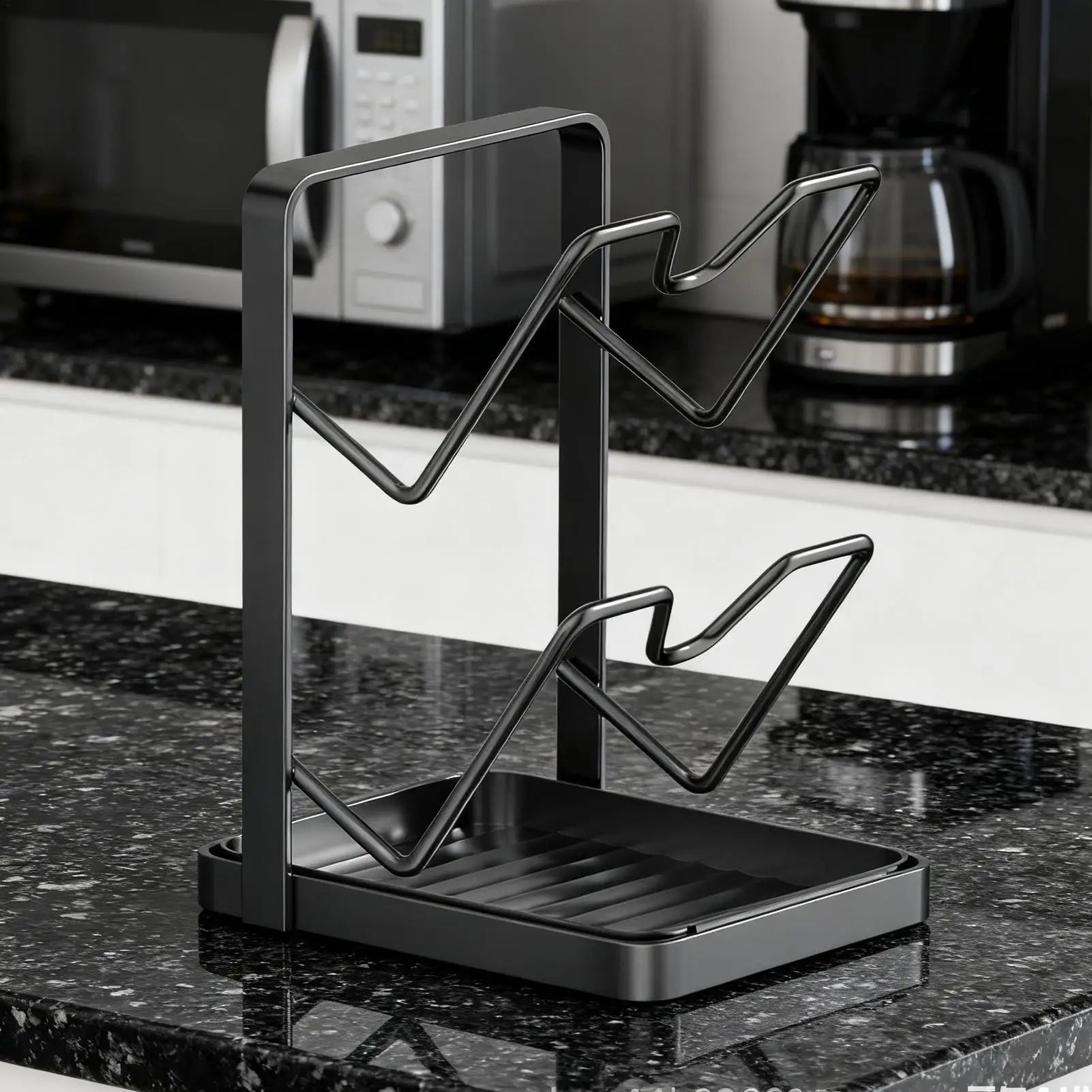 2 Tier Pot Lid Organizer Cutting Board Rack Pan Holder Kitchen
