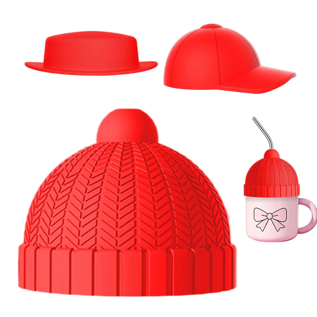 Silicone Cup Lids Reusable Airtight Water Bottle Cover Tumbler Travel
