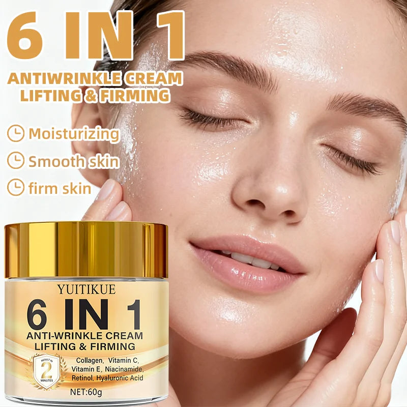 YUITIKUE 6-in-1 Anti-Wrinkle Cream | Retinol, Collagen, Hyaluronic Acid Anti-Wrinkle Face Cream Zpaxo