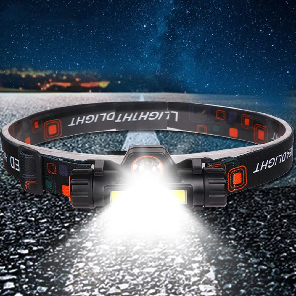 Q5 COB LED Headlamp 500lm – Rechargeable 18650 Battery