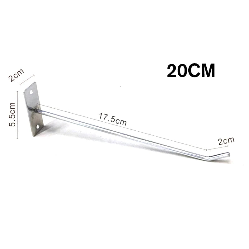 Hole Board Hook Steel Oblique Hanger Shelf Hardware Tool Wall Mounted