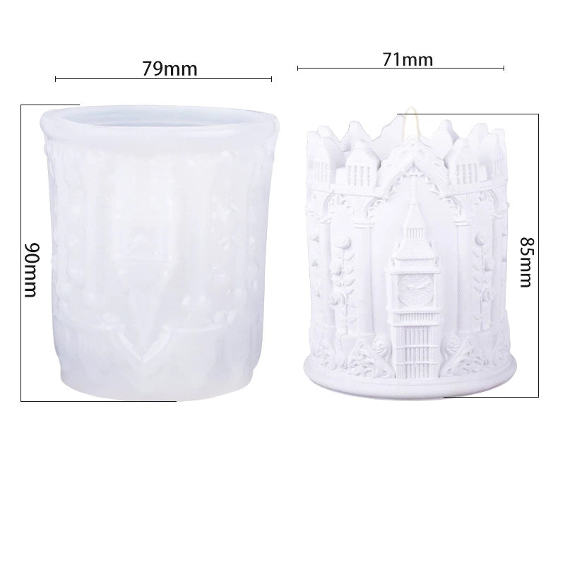 Renaissance Silicone Mold – Candle, Resin & Plaster Cup DIY Silicone Craft Mold Zpaxo Big Ben