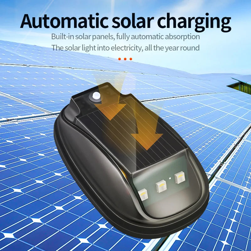 Solar Wireless LED Truck Cab Lights – No Drill Roof Signal Light Truck Roof LED Light Zpaxo