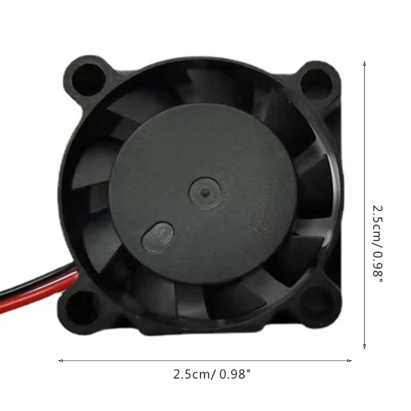 Durable Mini Fan DC5V 12V 24V Hydraulic Bearing Brushless 2507 Heat