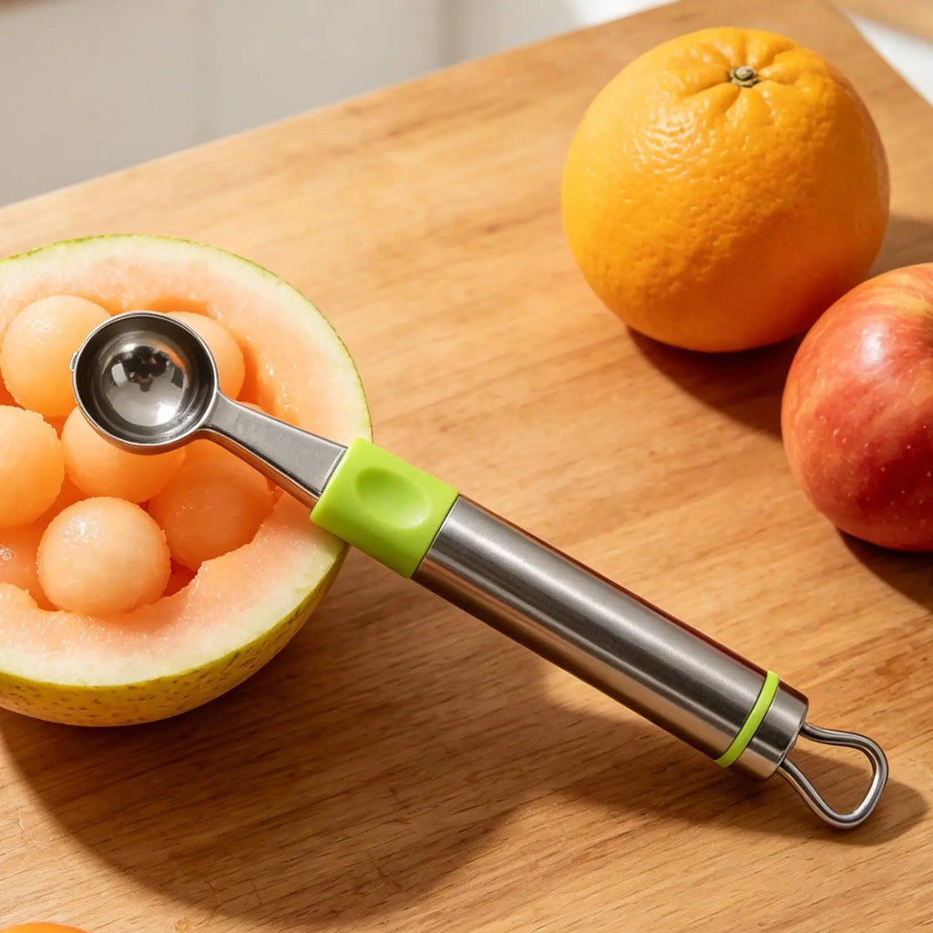 Stainless Steel Watermelon Baller Scoop – Fruit & Ice Cream Tool Fruit Baller Scoop Zpaxo