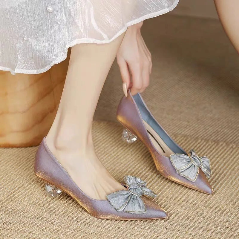 French Dress Small Fashion Design Temperament Socialite Heels Pointed