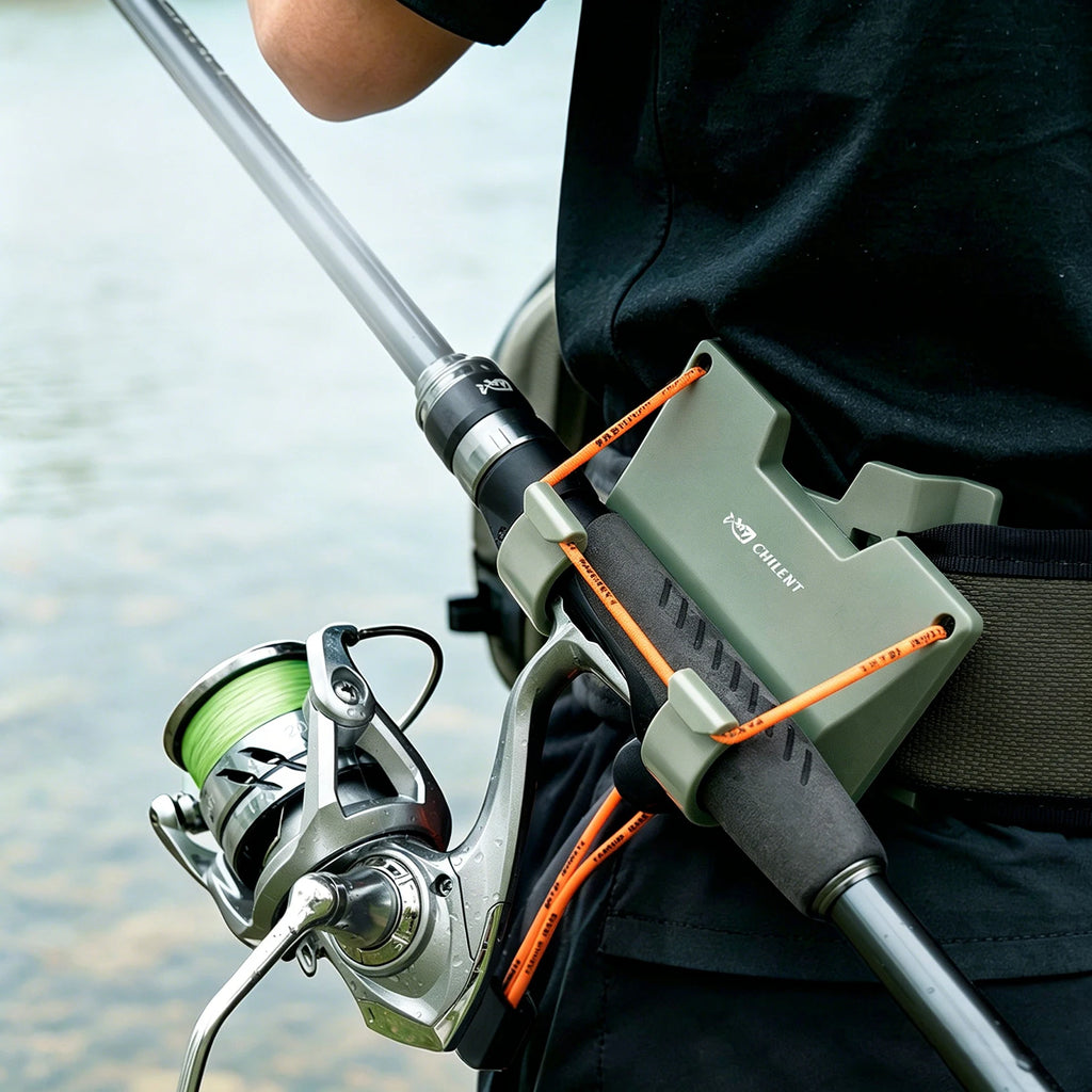 Outdoor Belt Clip Rod Holder 360 Rotation Lightweight Lure Fishing