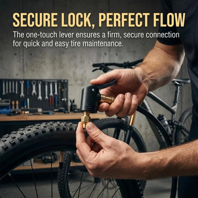 Metal 2-in-1 Pump Nozzle Adapter – Bike, Motorcycle & Car