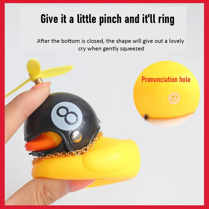 Car Cute Duck Helmet Broken Wind Small Yellow Bike Motorcycle Riding