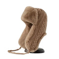 Cute Thickened Plush Hats Women Warm Winter Knitted Cap Ear Guards Zpaxo Khaki